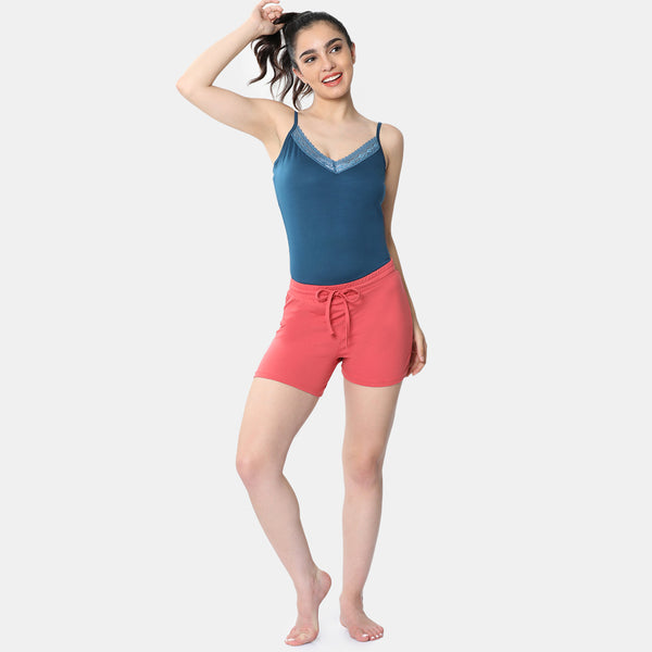 Envie Hugged Fit Hot Shorts - NVS5028 (Dark Coral)
