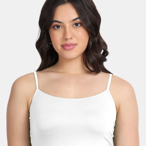 Envie Regular Fit Scoop Neck Short Length Camisole - NVC3031 (White)