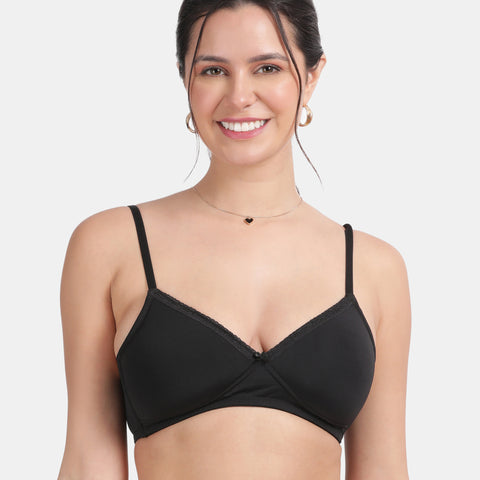 Envie Padded Non-Wired 3/4th Coverage T-Shirt Bra - NVB1128 (Black)