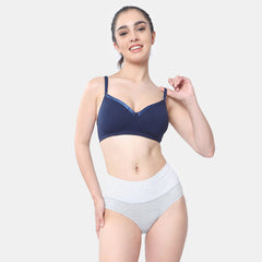 Envie Padded Non-Wired 3/4th Coverage T-Shirt Bra - NVB1007 (Navy)