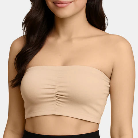 Best nude bandeau bra India Envie NVB1144 non padded non wired medium coverage strapless bra for western wear