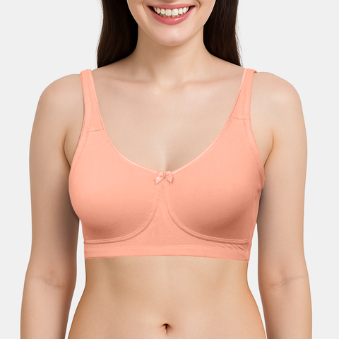 Envie Non-Padded Non-Wired 3/4th Coverage T-Shirt Bra - NVB1150 (Peach)