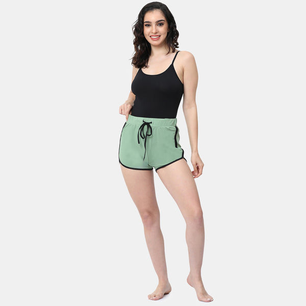 Envie Dualtone Relaxed Fit Dolphin Shorts - NVS5023 (Green Black)