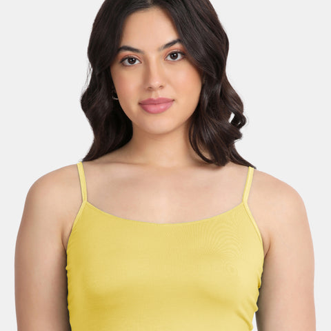 Envie Regular Fit Scoop Neck Short Length Camisole - NVC3031 (Yellow)