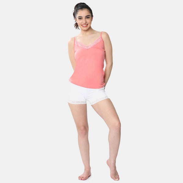 Envie Regular Fit V-Neck Short Length Lace Camisole - NVC3030 (Woodrose)