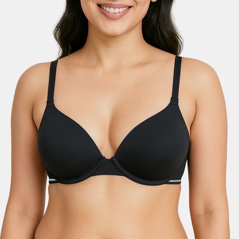 Envie Padded Wired 3/4th Coverage Demi Cup Bra (Pack of 3) - NVBDEMI (Black - Dark Purple - Light Purple)