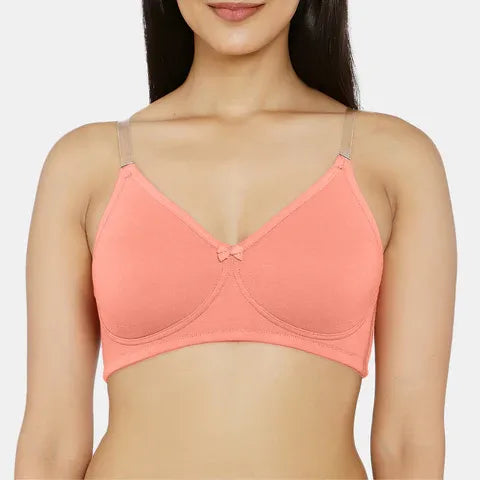 Soft peach minimiser bra Envie cotton spandex non padded comfortable bra for women