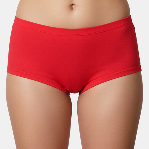 Envie High Rise Full Coverage Boyshorts - NVP2065 (True Red)