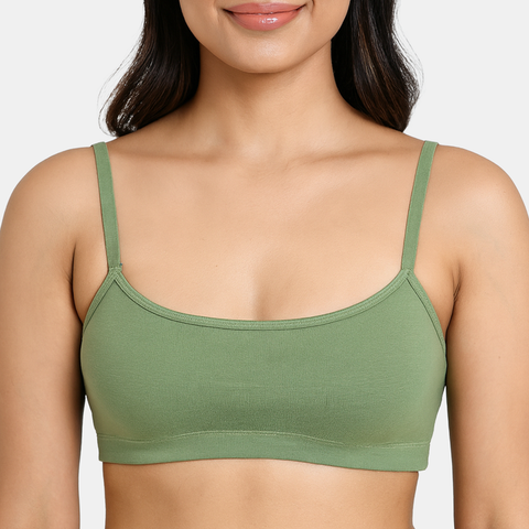 Envie Girls Non-Padded Non-Wired Full Coverage Beginners Bra - NVGB1008 (Fair Green)