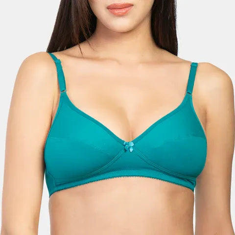 Green minimiser bra Envie non padded non wired 3/4th coverage comfortable daily wear bra for women