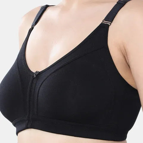 Seamless black t shirt bra Envie full coverage non wired non padded lightweight comfortable bra for women