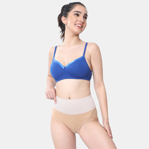 Envie Padded Non-Wired 3/4th Coverage T-Shirt Bra - NVB1007 (Sapphire)