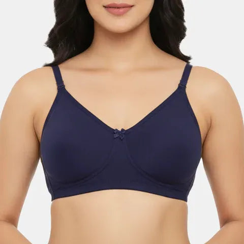 Navy blue minimiser bra Envie non padded non wired 3/4th coverage comfortable everyday wear bra for women