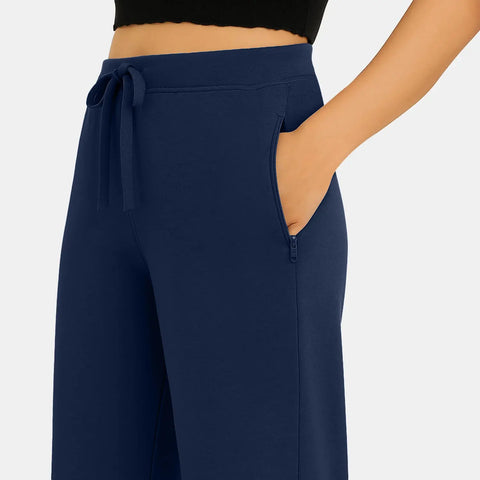 Envie Relaxed Fit Wide Leg Baggy Pant – NVTP8016 (Navy Melange)