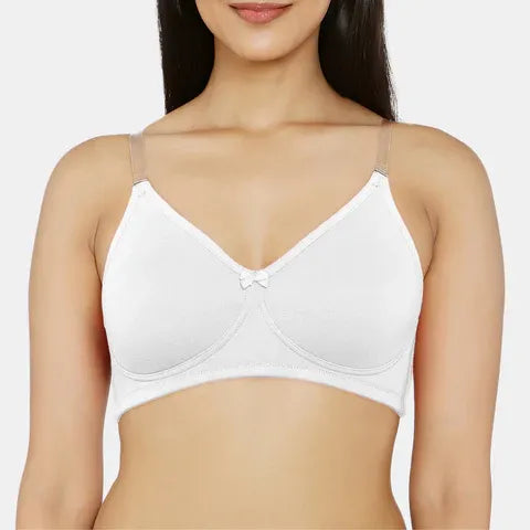 White 3/4th coverage minimiser bra Envie non padded non wired smooth daily wear lingerie