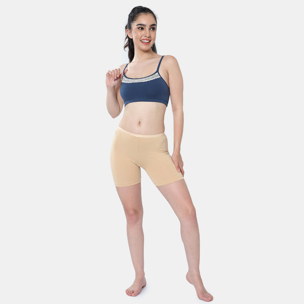 Envie Hugged Fit Thighcling Shorts - NVS5029 (Nude)