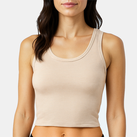 Envie Regular Fit U Neck Short Length Camisole - NVC3032 (Nude)
