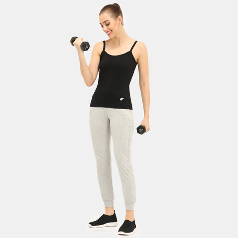 Envie Regular Fit Round Neck Short Length Basic Camisole - NVC3021 (Black)