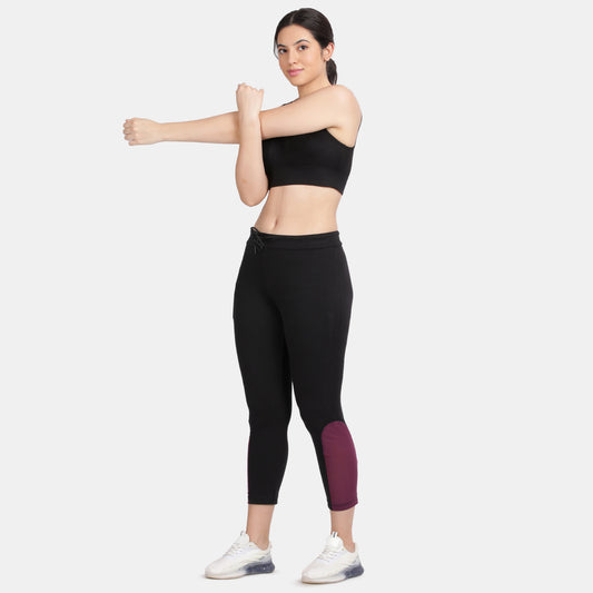 Envie Regular Fit Ankle Length Track Pant - NVTP8008 (Black Plum)