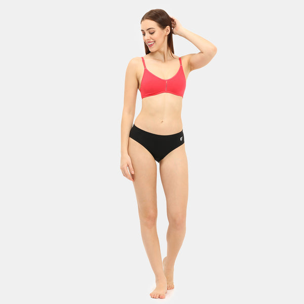 Envie Non-Padded Non-Wired 3/4th Coverage T-Shirt Bra - NVB1082 (Red)