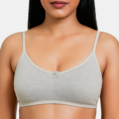 Envie Non Padded Non Wired Moulded 3/4th Coverage T-shirt Bra - NVB1138 (Grey Melange)