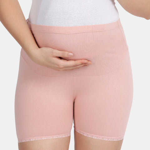 Envie Hugged Fit Maternity Lace Shorts - NVS5031 (Peach)
