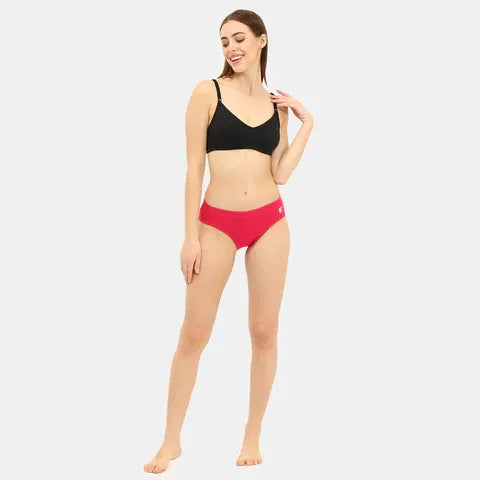 Black t shirt bra Envie non wired non padded full coverage seamless bra invisible under clothes daily wear