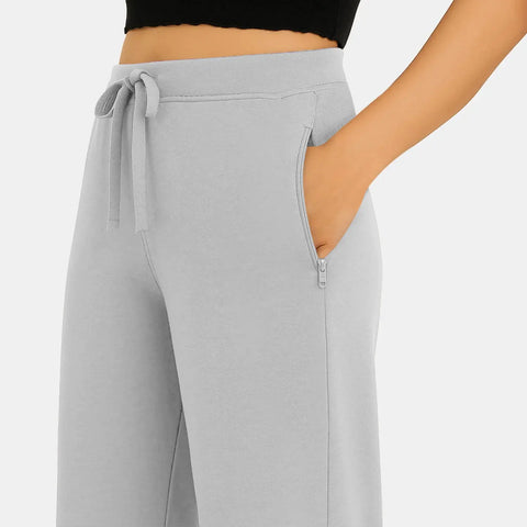 Envie Relaxed Fit Wide Leg Baggy Pant – NVTP8016 (Grey Melange)