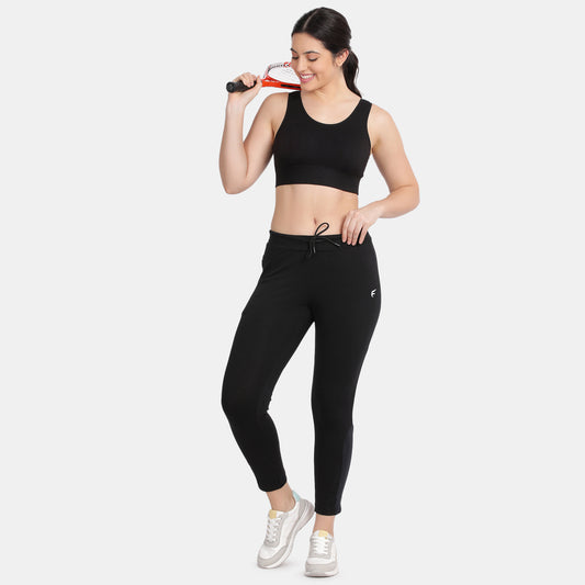 Envie Regular Fit Ankle Length Track Pant - NVTP8008 (Black Black)