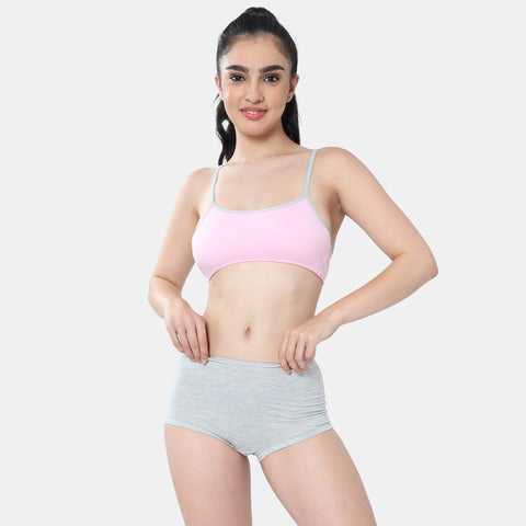 Envie Midrise Hugged Fit Comfort Boyshorts - NVS5027 (Grey Melange)