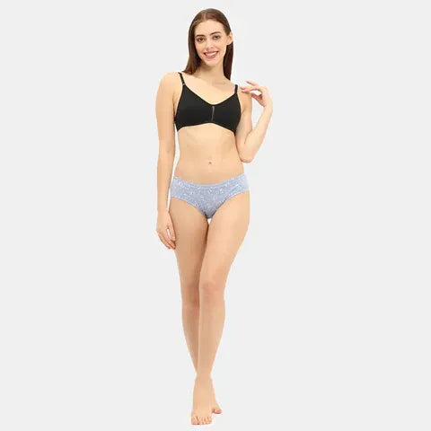 Envie black cotton blend T-shirt bra non padded non wired 3/4th coverage comfort bra