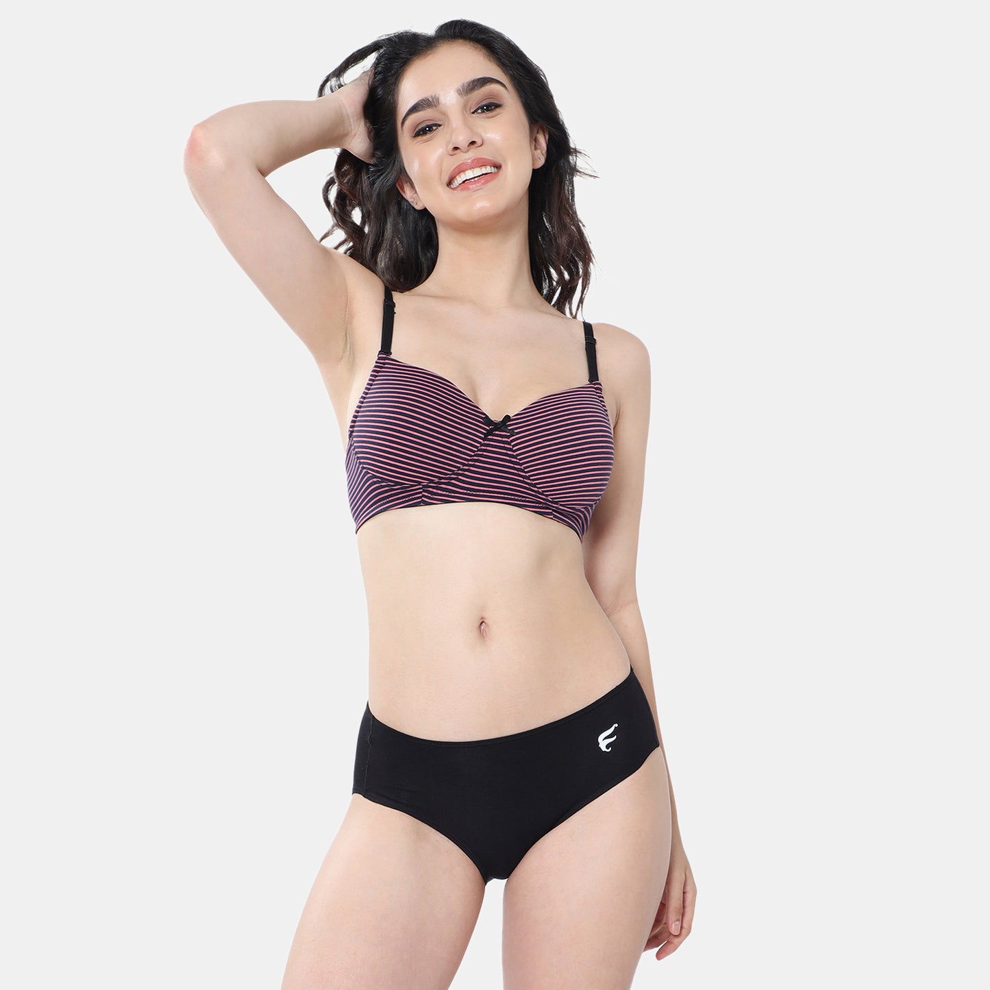 Envie Padded Non-Wired 3/4th Coverage T-Shirt Bra - Assorted - NVB1107