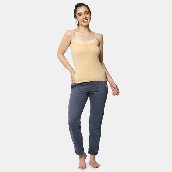 Envie Contour Fit Round Neck Short Length Lace Camisole - NVC3025 (Nude)