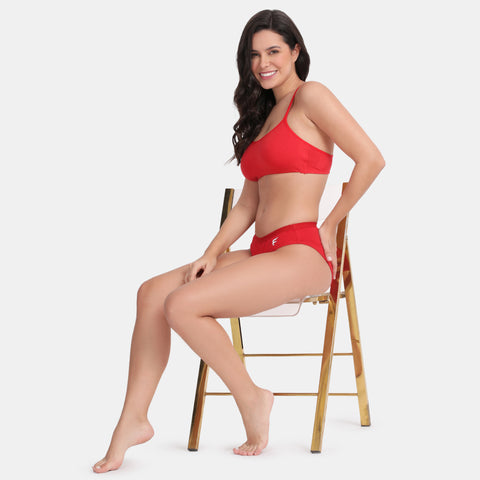 Envie Value+ Girls Non-Padded Non-Wired Full Coverage Teenage Bra - EVEGBA006 (True Red)