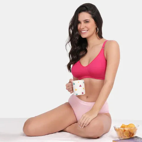 Fusia pink minimiser bra Envie non padded non wired 3/4th coverage comfortable everyday bra