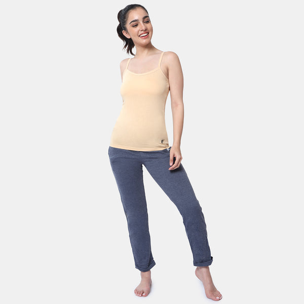 Envie Regular Fit Round Neck Short Length Basic Camisole - NVC3021 (Nude)
