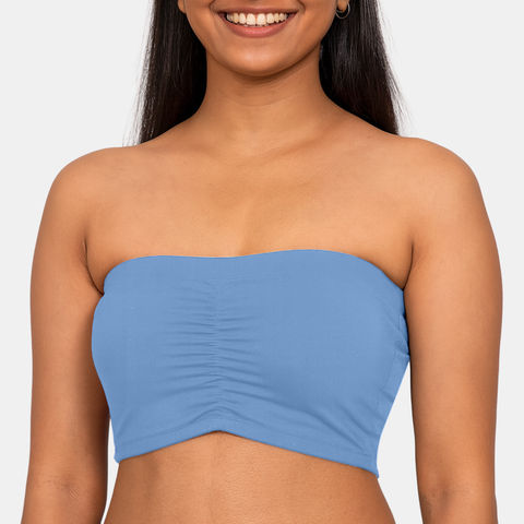 Envie Non-Padded Non-Wired Medium Coverage Bandeau Bra - NVB1144 (Blue)