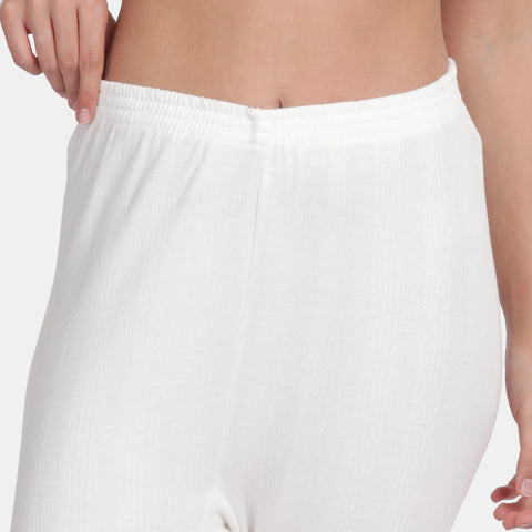 Envie Regular Fit Ankle Length Thermal Pant NVTHTM114 (Off White)
