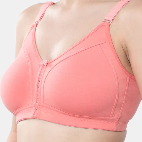 Seamless t shirt bra Envie coral full coverage non wired non padded lightweight comfort bra for women