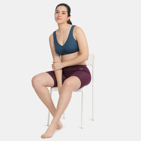 Envie Non-Padded Non-Wired Full Coverage Sleeping Bra - NVB1022 (M Blue)