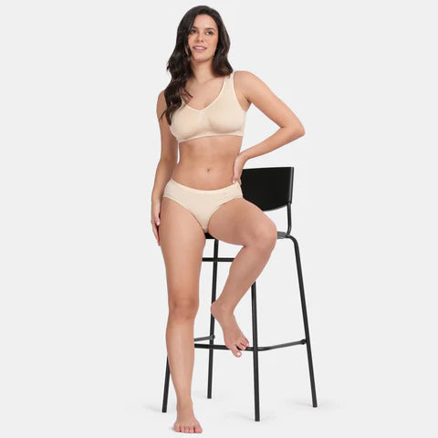 Envie Non-Padded Non-Wired Full Coverage Sleeping Bra - NVB1022 (Nude)