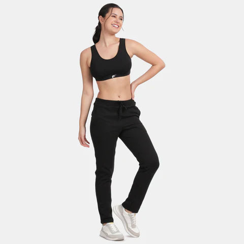 Black sports bra Envie non padded non wired full coverage comfortable gym workout bra for daily activewear