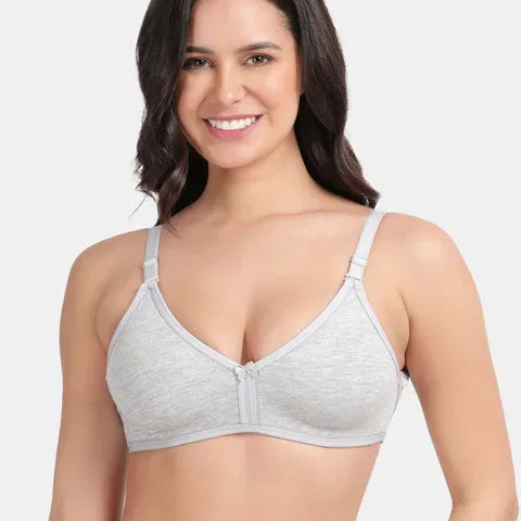 Comfortable grey melange backless bra Envie non wired non padded 3/4th coverage partywear bra