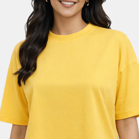 Envie Relaxed Fit Short Sleeve T-Shirt - NVTS1002 (Yellow)