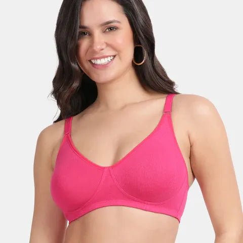 Fusia pink minimiser bra Envie non padded non wired 3/4th coverage comfortable everyday bra