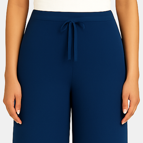 Envie Regular Fit Wide Leg Baggy Pant – NVTP8017 (Majolica Blue)
