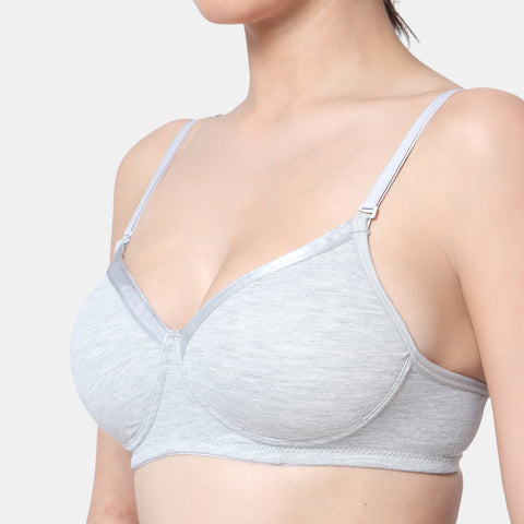 Envie Padded Non-Wired 3/4th Coverage T-Shirt Bra - NVB1007 (Grey Melange)