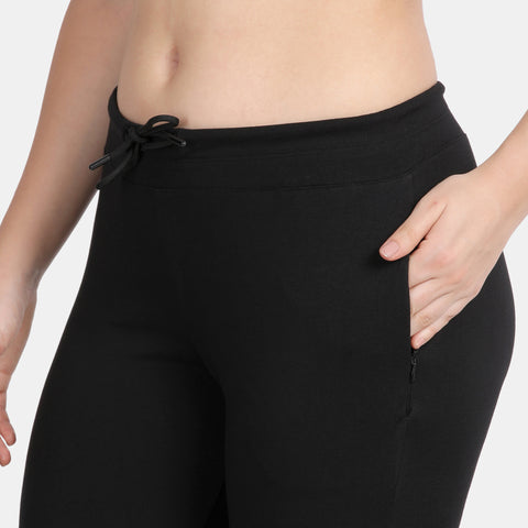 Envie Regular Fit Ankle Length Track Pant - NVTP8008 (Black Navy)