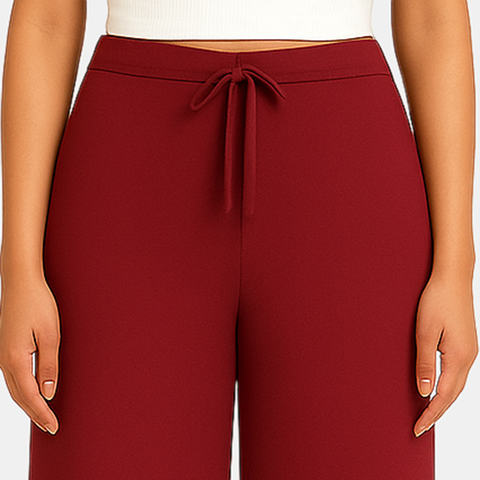 Envie Regular Fit Wide Leg Baggy Pant – NVTP8017 (Dark Maroon)
