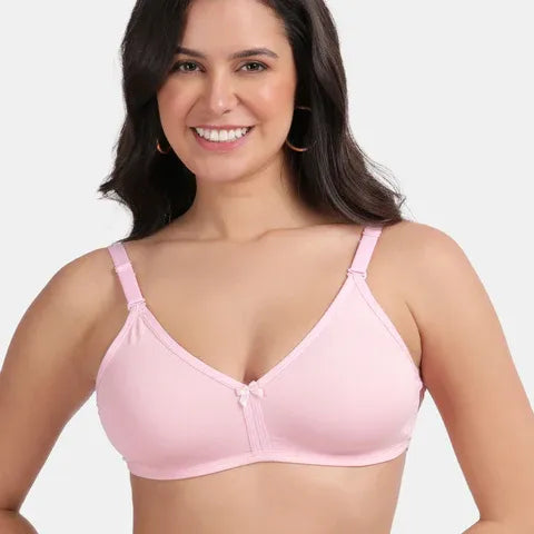 Light pink 3/4th coverage backless bra Envie non padded non wired for off shoulder outfits
